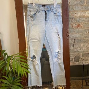 Urban Outfitters Crop Kick Flare Lightwash Jeans